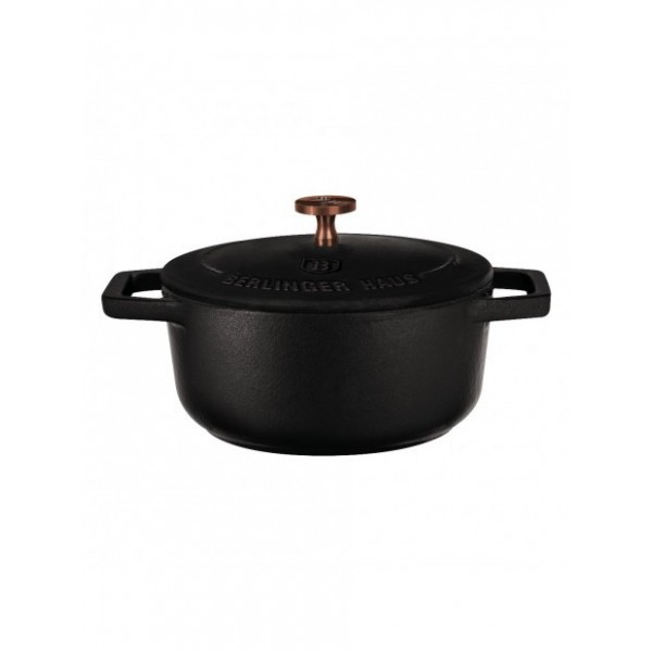 Порційна чавунна кастрюля 10 см 0,31 л Berlinger Haus Black Royal Collection (BH-6489)