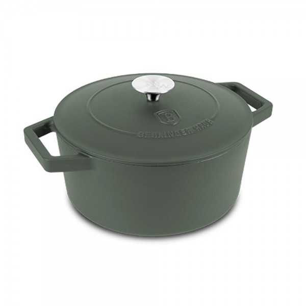 Каструля чавунна 24 см 4,35 л Berlinger Haus Matte Green (BH-6544)
