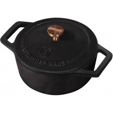 Порційна чавунна кастрюля 12 см 0,55 л Berlinger Haus Black Royal Collection (BH-6490)