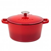 Каструля чавунна 21 см 3 л Gerlach Natur Iron червоний градієнт (5901035508477)