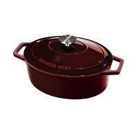 Каструля чавунна 30 см 4,65 л Berlinger Haus Metallic Line Burgundy Edition (BH-6499)