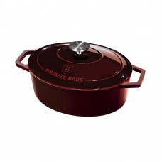 Каструля чавунна 30 см 4,65 л Berlinger Haus Metallic Line Burgundy Edition (BH-6499)