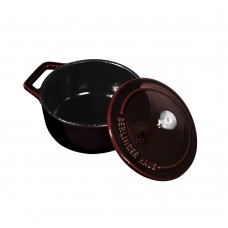 Порційна чавунна кастрюля 10 см 0,31 л Berlinger Haus Metallic Line Burgundy Edition (BH-6495)