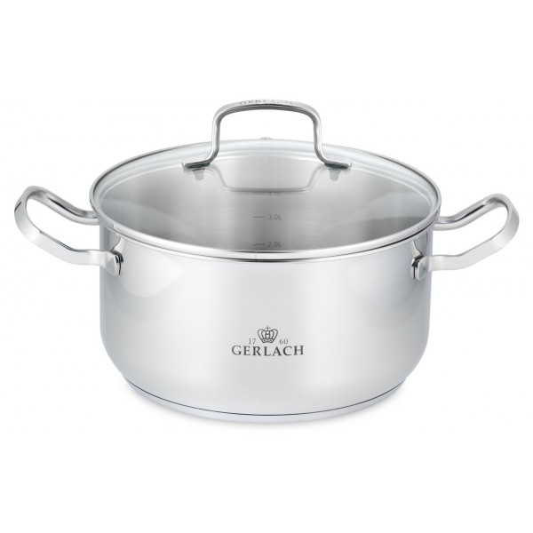 Каструля з кришкою 24 см 4,5 л Gerlach Simple (5901035499805)