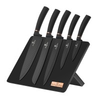 Набір ножів з магнітною підставкою Berlinger Haus Black Rose Collection (BH-2407)