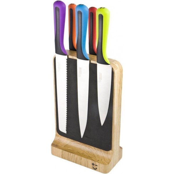 Набір із 5 ножів з дубовою підставкою Bisbell (MMKB19-OA-5K)