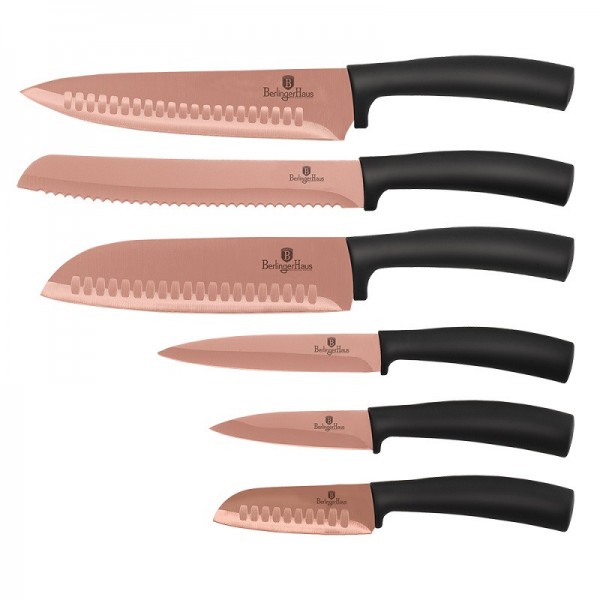 Набір ножів 6 предметів Berlinger Haus Metallic Line Rose Gold Edition (BH-2611)