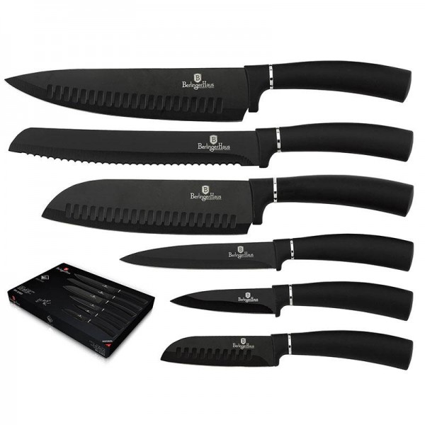 Набір ножів 6 предметів Berlinger Haus Matte Black Collection (BH-2383)
