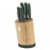 Набір ножів на дерев'яній підставці Berlinger Haus Matte Green Collection (BH-2757)