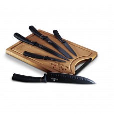 Набір ножів з обробною дошкою Berlinger Haus Black Rose Collection (BH-2550)