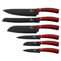 Набір ножів 6 предметів Berlinger Haus Metallic Line Burgundy Edition (BH-2542)