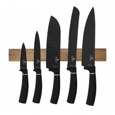 Набір ножів з магнітною планкою Berlinger Haus Black Silver Collection (BH-2885)