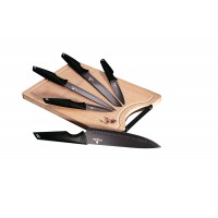 Набір ножів з обробною дошкою Berlinger Haus Black Silver Collection (BH-2709)