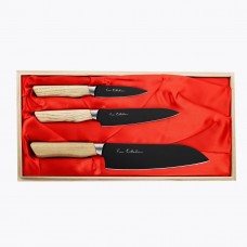 Набір із 3 кухонних ножів Satake Black Ash (HG8763W)