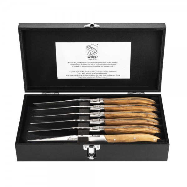 Набір із 6 стейкових ножів Style de Vie Luxury Line (LuxSteakOlijf)
