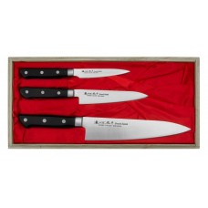 Набір із 3 кухонних ножів у подарунковій коробці Satake Satoru (HG8364)
