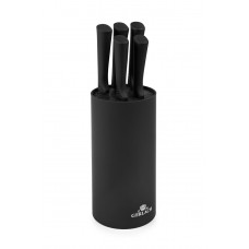 Набір із 5 кухонних ножів і підставки Gerlach Smart Black (5901035506817)