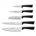 Набір із 5 кухонних ножів і підставки Gerlach Smart Black (5901035506817)