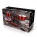 Набір посуду 13 предметів Berlinger Haus Metallic Line Burgundy Edition (BH-7057)