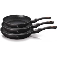 Набір сковородок із 3 предметів Berlinger Haus Black Rose Collection (BH-6158)