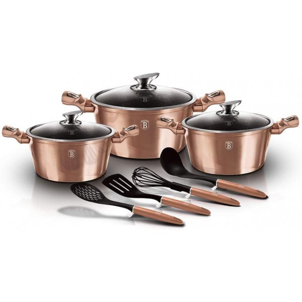 Набір посуду 10 предметів Berlinger Haus Metallic Line Rose Gold Edition (BH-6151)