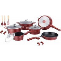 Набір посуду 17 предметів Royalty Line (RL-ES2014M Burgundy)