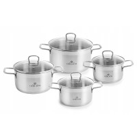 Набір каструль 8 предметів із неіржавкої сталі Gerlach Brava (5901035998179)