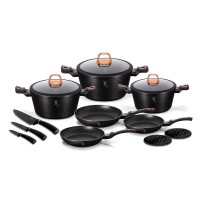 Набір посуду 14 предметів Berlinger Haus Black Rose Collection (BH-7187)