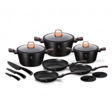 Набір посуду 14 предметів Berlinger Haus Black Rose Collection (BH-7187)