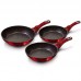 Набір сковорідок Berlinger Haus Metallic Line Burgundy Edition (BH-1288)