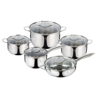 Набір посуду з нержавіючої сталі 10 предметів Berlinger Haus Silver Jewellery Collection (BH-6660)