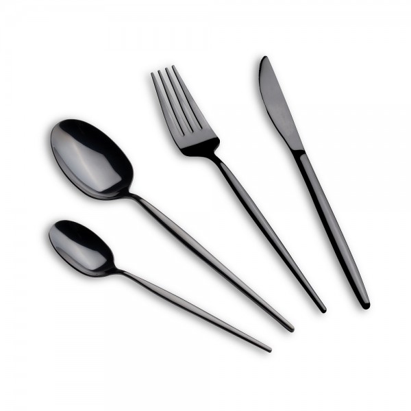 Набір столових приладів 24 предмети Berlinger Haus Black Silver Collection (BH-3069)