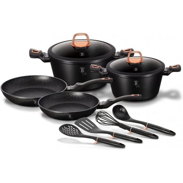 Набір посуду 10 предметів Berlinger Haus Black Rose Collection (BH-6149)