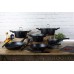 Набір посуду 15 предметів Berlinger Haus Black Silver Collection (BH-6155)