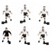 Комплект запасних гравців для настільного футболу Stiga Team White/Black (7113-2043-21)