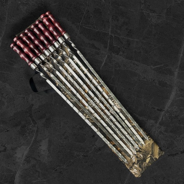 Набір шампурів "Компакт ПЛЮС" у тканинному кейсі 9в1 (листя)